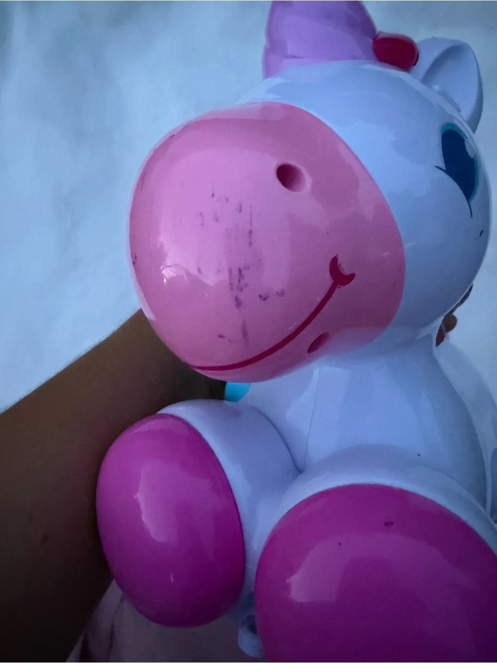 Educational Pink and White Unicorn Number Toy